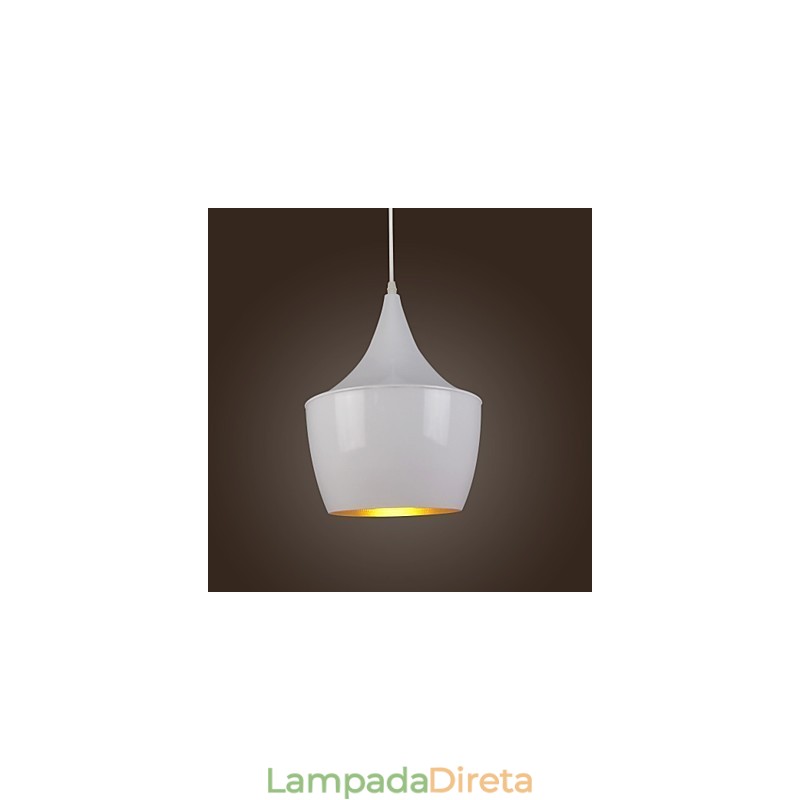 Luminária pendente de metal com pintura retrô country contemporânea moderna