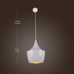 Luminária pendente de metal com pintura retrô country contemporânea moderna