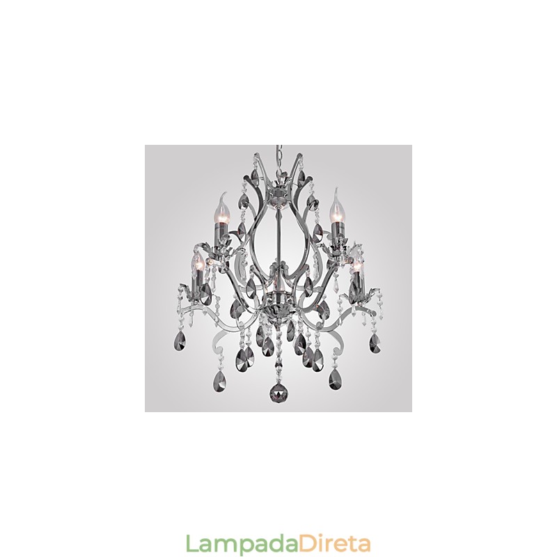 Lustre cromado clássico tradicional