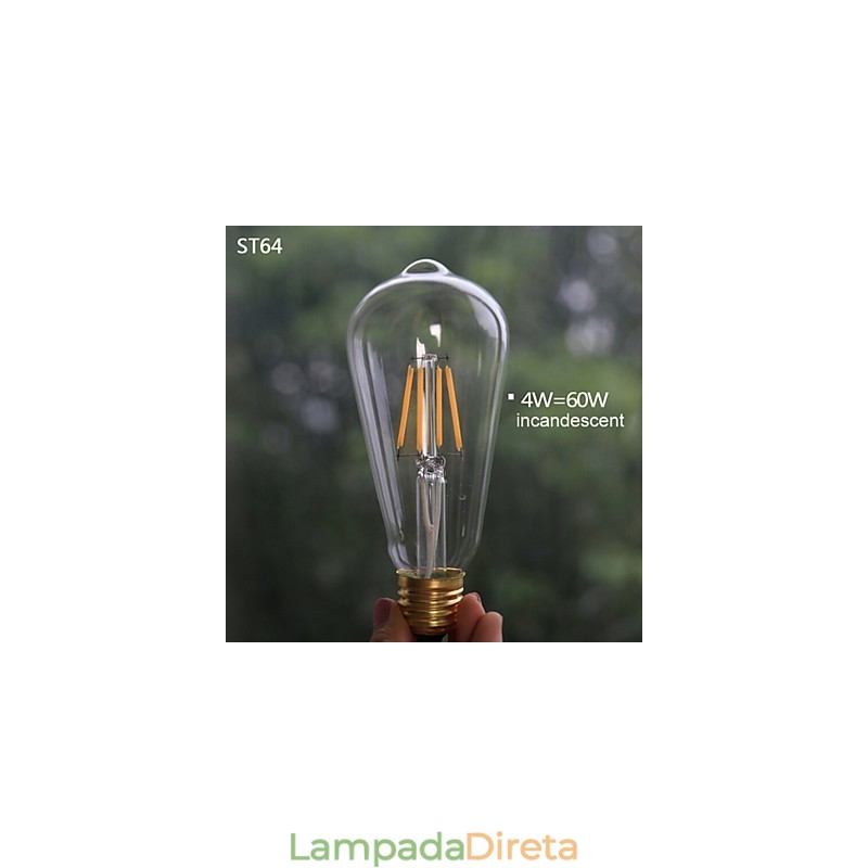 Luminárias pendentes Vintage 3 luzes ST64 Lâmpadas incluídas Sistema Up and Down