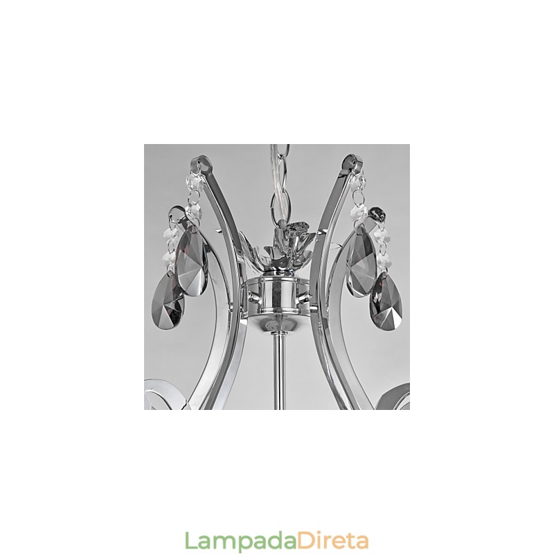 Lustre cromado clássico tradicional