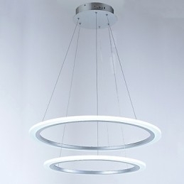 Luminárias de lustre pendente de 2 anéis modernas com
