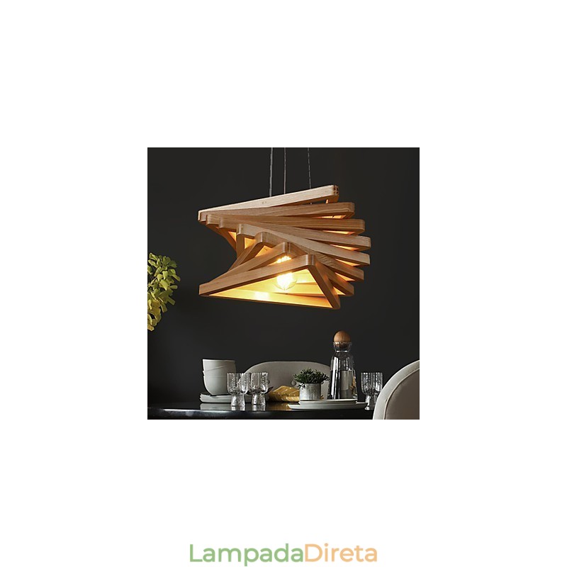 1Pendente de luz tradicional clássico estilo country mini pintura madeira bambu