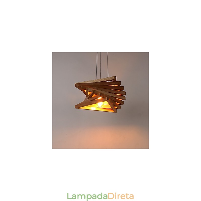 1Pendente de luz tradicional clássico estilo country mini pintura madeira bambu