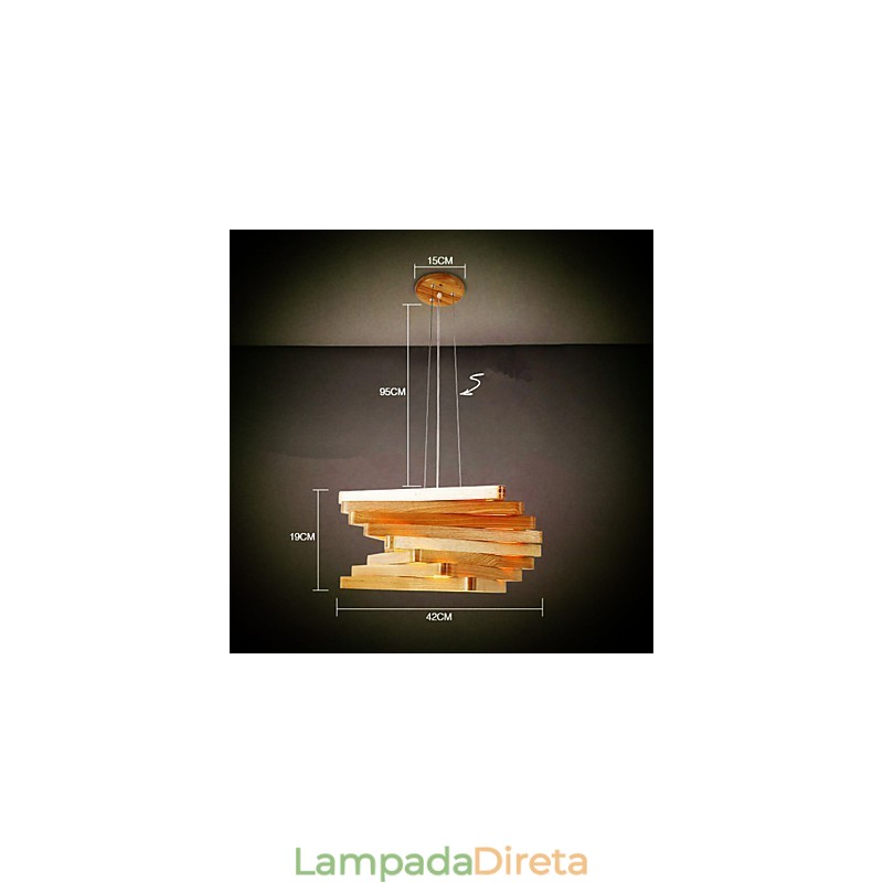 1Pendente de luz tradicional clássico estilo country mini pintura madeira bambu