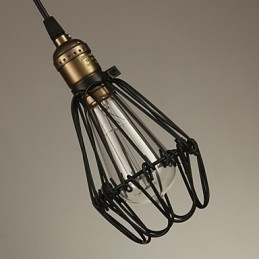 Luminárias pendentes estilo country americano vintage restaurando métodos antigos ferro forjado pequena gaiola droplight
