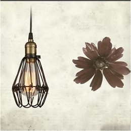 Luminárias pendentes estilo country americano vintage restaurando métodos antigos ferro forjado pequena gaiola droplight