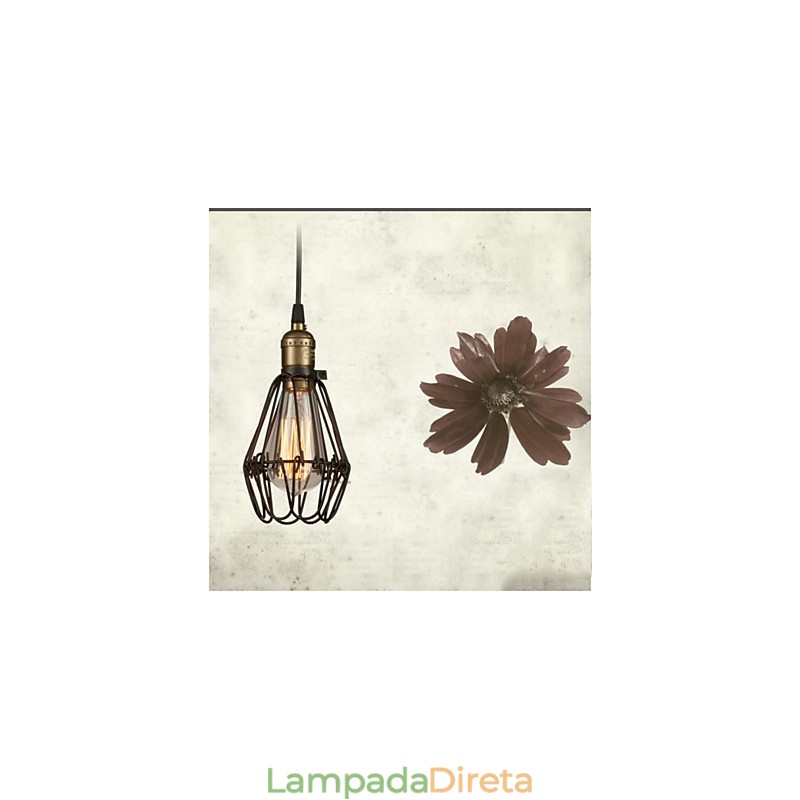 Luminárias pendentes estilo country americano vintage restaurando métodos antigos ferro forjado pequena gaiola droplight