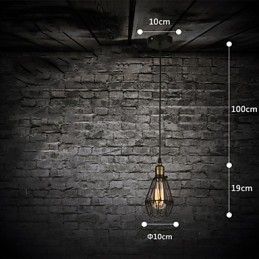 Luminárias pendentes estilo country americano vintage restaurando métodos antigos ferro forjado pequena gaiola droplight