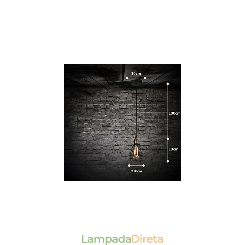 Luminárias pendentes estilo country americano vintage restaurando métodos antigos ferro forjado pequena gaiola droplight