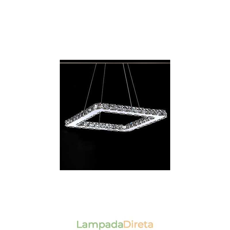 Lustre moderno contemporâneo de cristal galvanizado em metal
