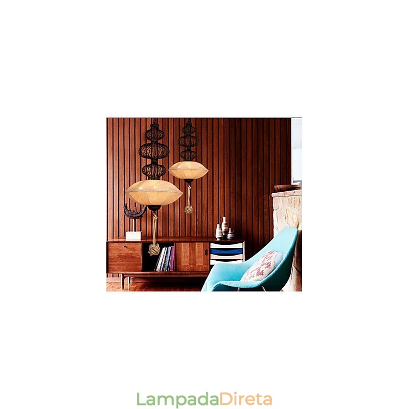Lâmpadas de gaiola criativas de cânhamo industrial retrô nórdicas