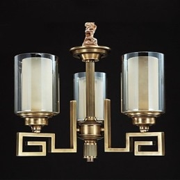Lâmpada de estilo chinês Lâmpada de cobre Lâmpada de cobre