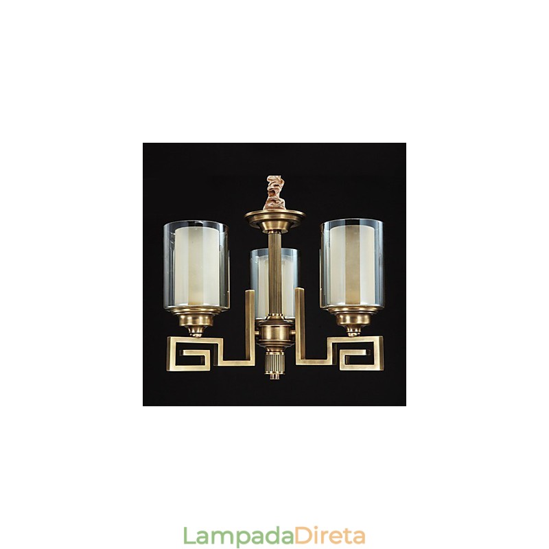 Lâmpada de estilo chinês Lâmpada de cobre Lâmpada de cobre