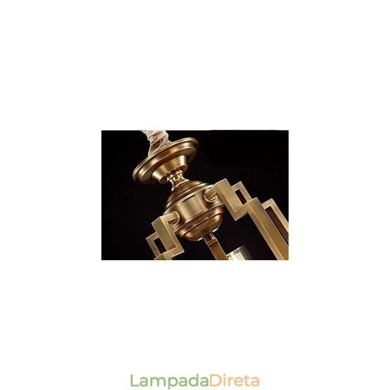 Lâmpada de estilo chinês Lâmpada de cobre Lâmpada de cobre