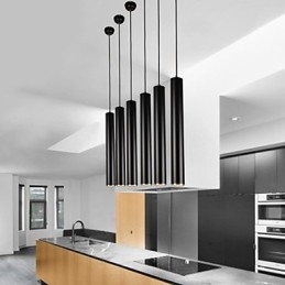 Luminárias pendentes modernas contemporâneas de metal