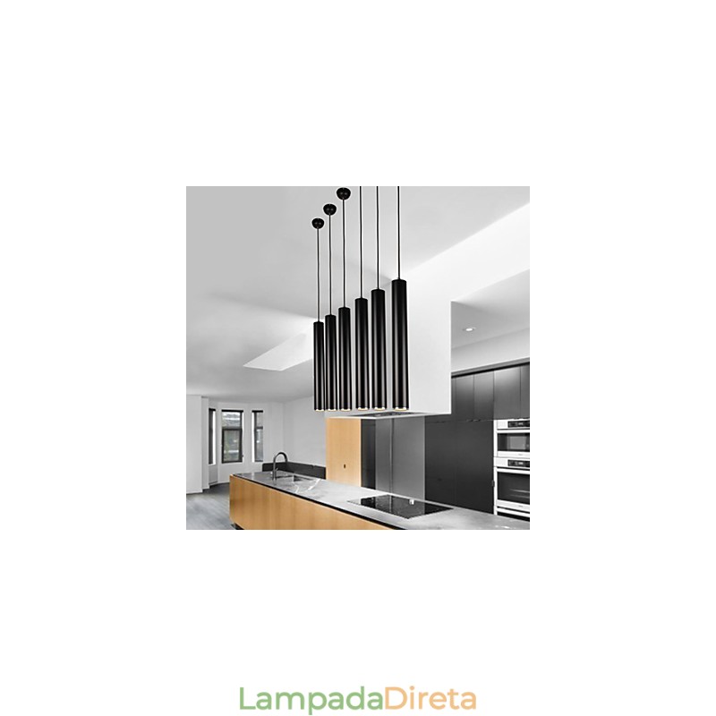 Luminárias pendentes modernas contemporâneas de metal