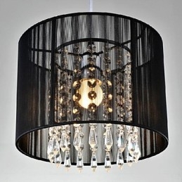 Luminária pendente moderna contemporânea de cristal cromado em metal