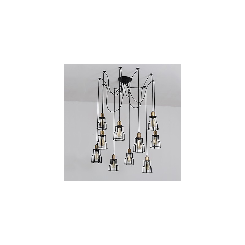 Vintage Edison Múltiplo Ajustável DIY Lâmpada de Teto Luz Pingente Iluminação Lustre Moderno Chique Industrial Jantar