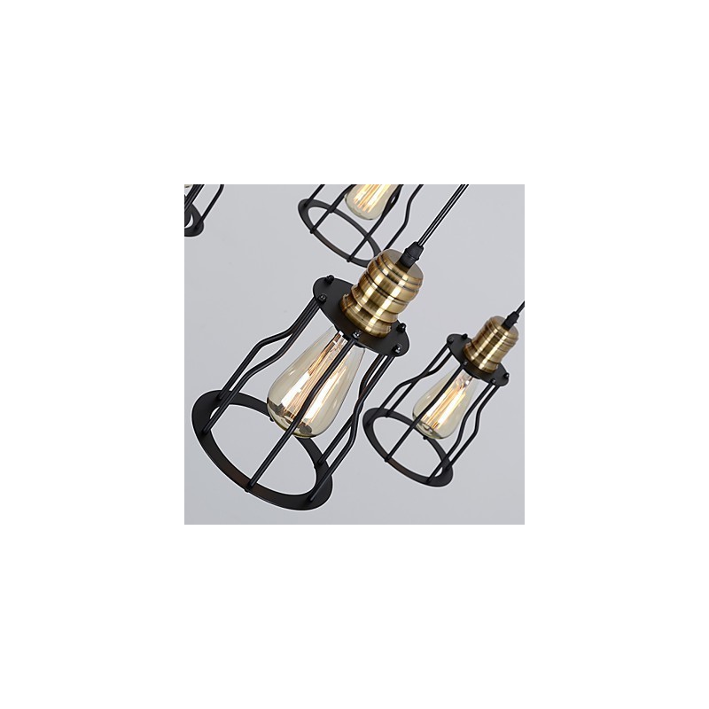 Vintage Edison Múltiplo Ajustável DIY Lâmpada de Teto Luz Pingente Iluminação Lustre Moderno Chique Industrial Jantar