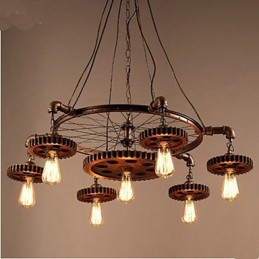 Equipamento criativo de lustre de ferro para decoração de casa retrô