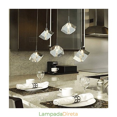 Luminária de cristal da moda com pingente de cristal de cinco cabeças Luminária de cristal da moda com pingente de cristal de cinco cabeças