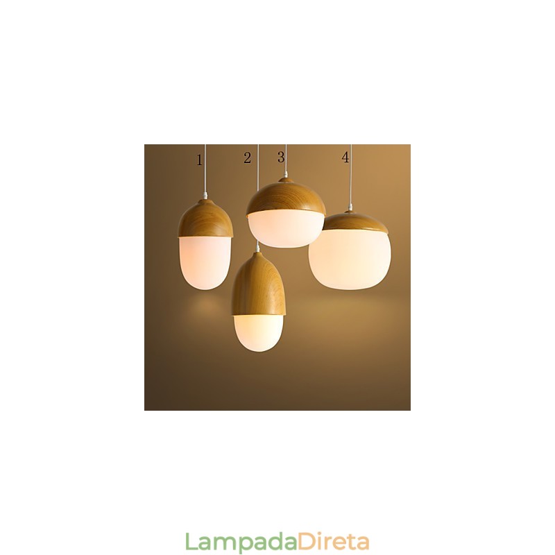 Nordic Contraído Cogumelo Criativo Nozes Única Cabeça Lustre de Vidro Lâmpada Luz