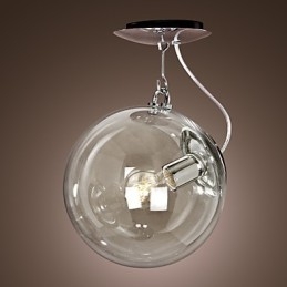 Luminária pendente anodizada estilo globo moderno e contemporâneo