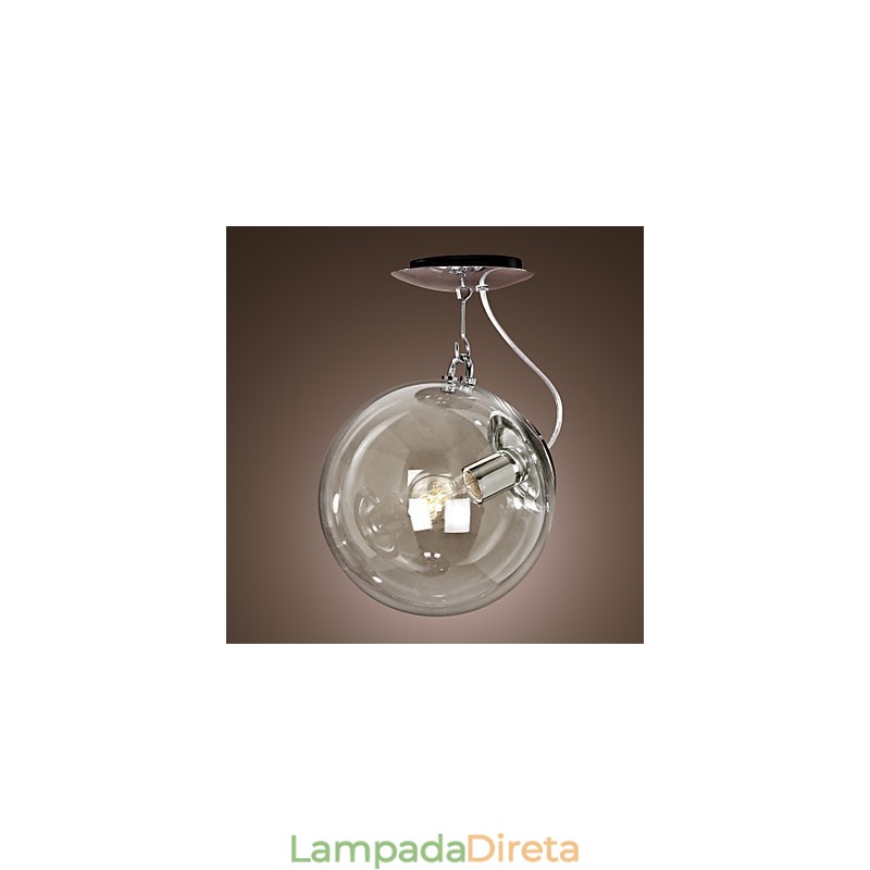 Luminária pendente anodizada estilo globo moderno e contemporâneo