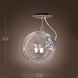 Luminária pendente anodizada estilo globo moderno e contemporâneo