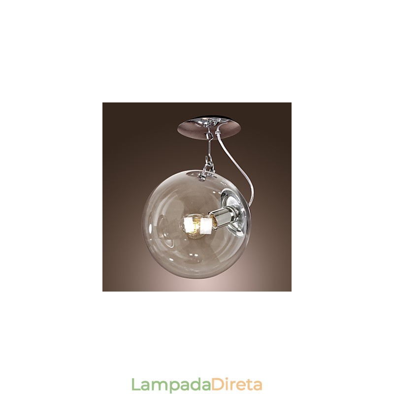 Luminária pendente anodizada estilo globo moderno e contemporâneo