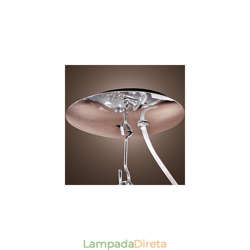 Luminária pendente anodizada estilo globo moderno e contemporâneo