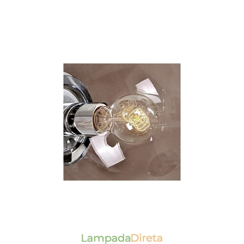 Luminária pendente anodizada estilo globo moderno e contemporâneo