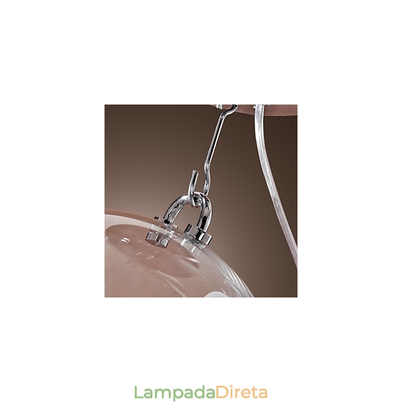 Luminária pendente anodizada estilo globo moderno e contemporâneo