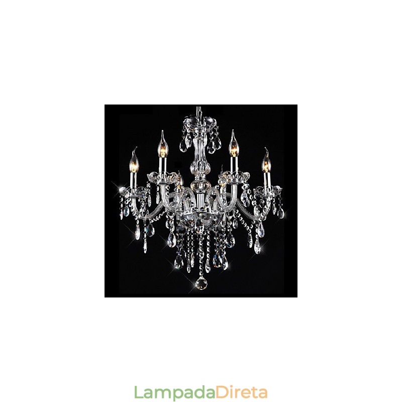 Lustre de cristal galvanizado clássico tradicional vintage