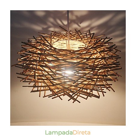 Lâmpada de teto suspensa de cabeça única moderna Rural Cany Art Woven Rattan Lâmpada de teto suspensa de cabeça única moderna Rural Cany Art Woven Rattan
