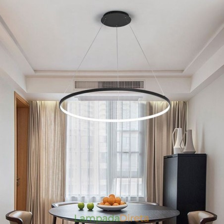 Luminária pendente regulável de 80 cm de diâmetro com design moderno Luminária pendente regulável de 80 cm de diâmetro com design moderno