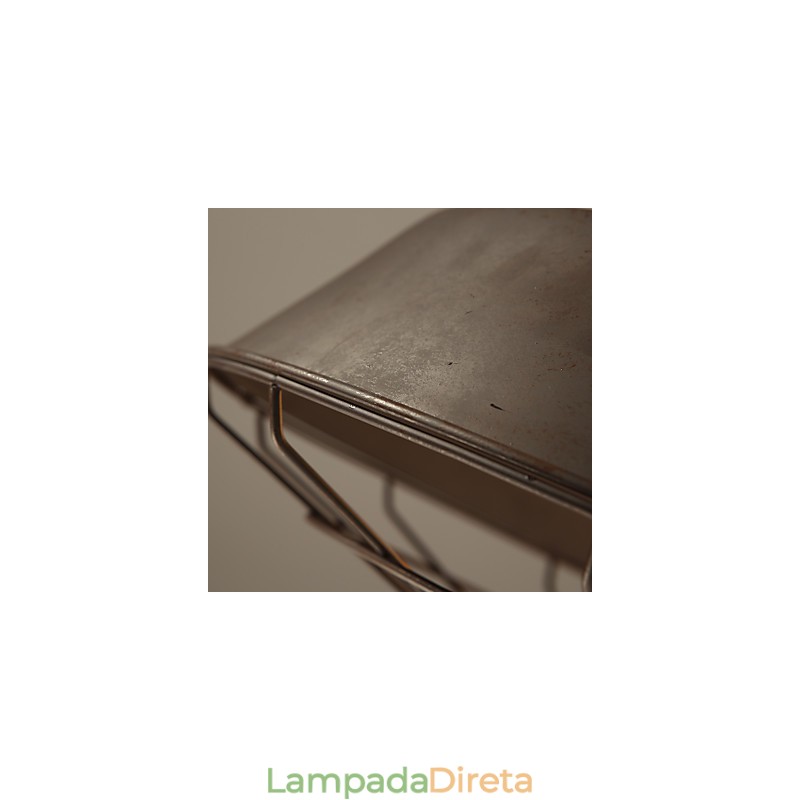 Luminária pendente retrô 1 luz Metal antigo Materila Shade Shop