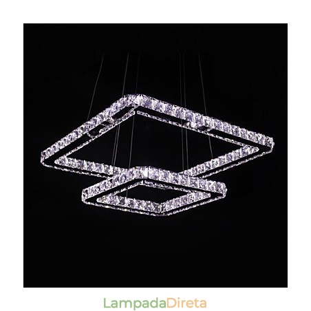 Luminária pendente de metal cristal contemporânea moderna Luminária pendente de metal cristal contemporânea moderna