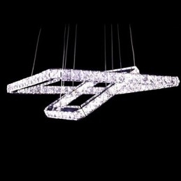 Luminária pendente de metal cristal contemporânea moderna