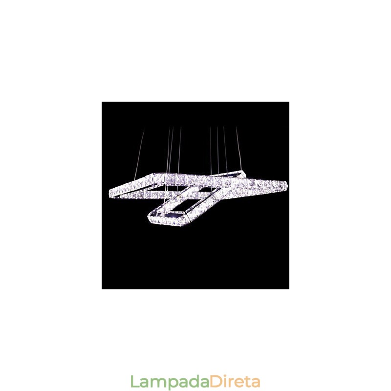 Luminária pendente de metal cristal contemporânea moderna