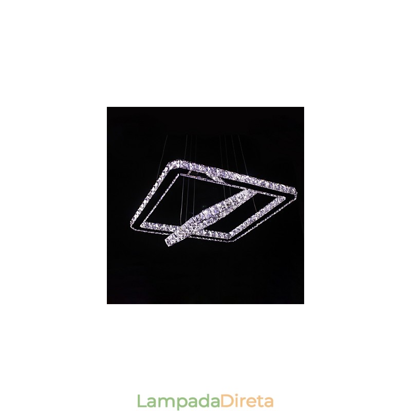 Luminária pendente de metal cristal contemporânea moderna