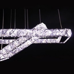 Luminária pendente de metal cristal contemporânea moderna