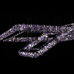 Luminária pendente de metal cristal contemporânea moderna