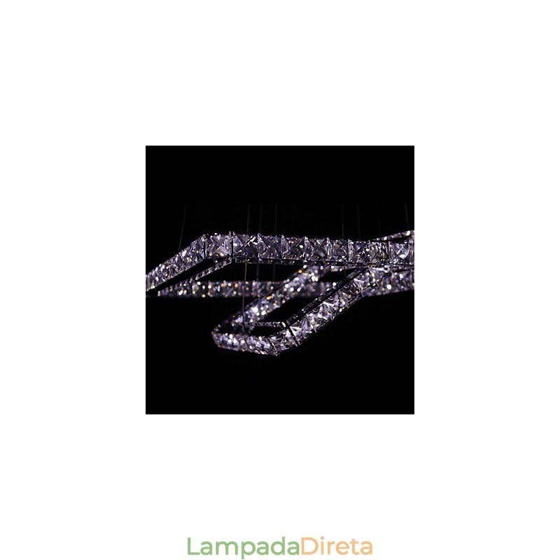 Luminária pendente de metal cristal contemporânea moderna