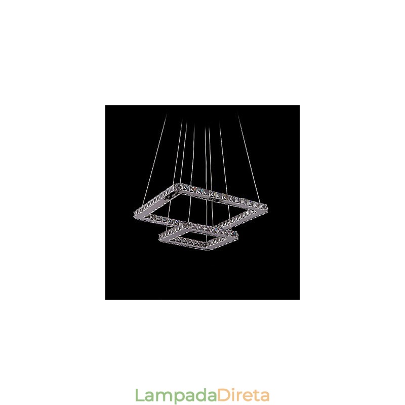 Luminária pendente de metal cristal contemporânea moderna