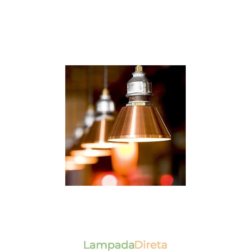 Luminária pendente de metal vintage country