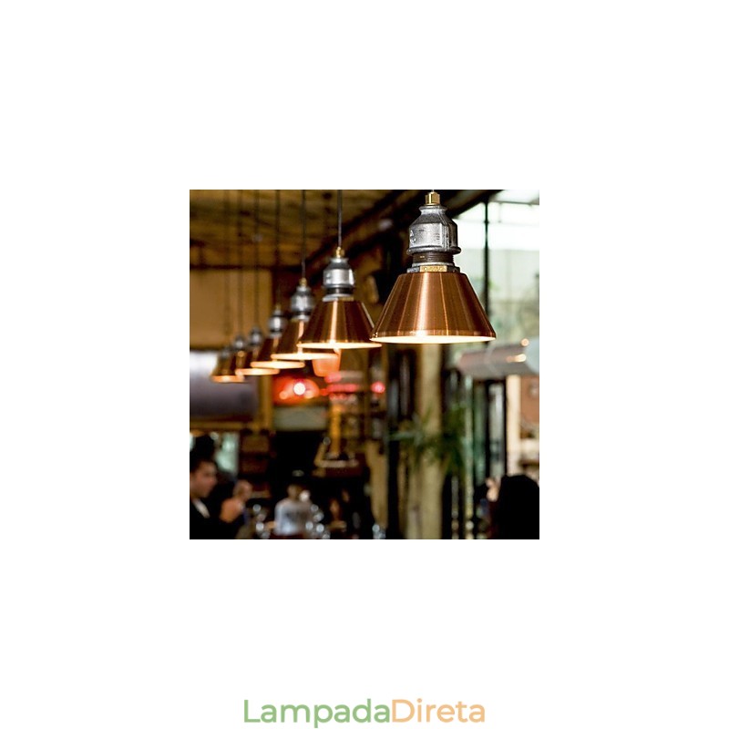 Luminária pendente de metal vintage country