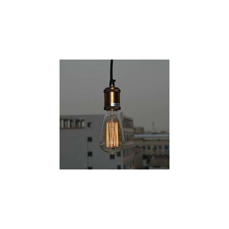 Luminária pendente galvanizada estilo vintage clássico tradicional mini