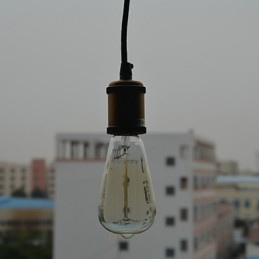 Luminária pendente galvanizada estilo vintage clássico tradicional mini